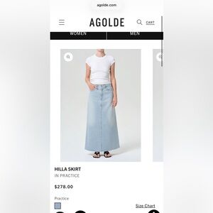 Agolde Denim Maxi Skirt